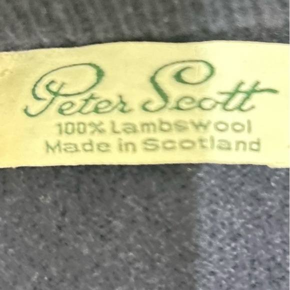 Peter Scott navy blue lambswool Sweater Scotland Royal troon the open 2004 sz 44 - Picture 5 of 5